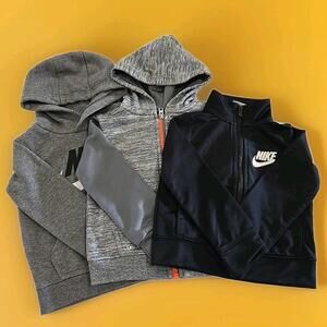 Lot of 3 Boy's Size 2T Nike Hooded Sweatshirt & Track Jacket
